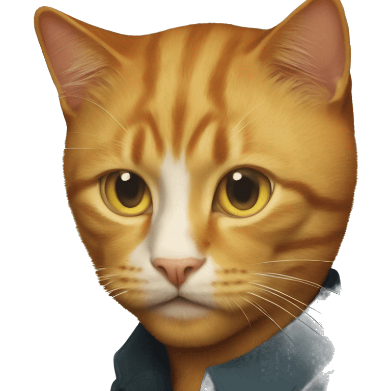 vincent van-gogh wiht ginger cat emoji