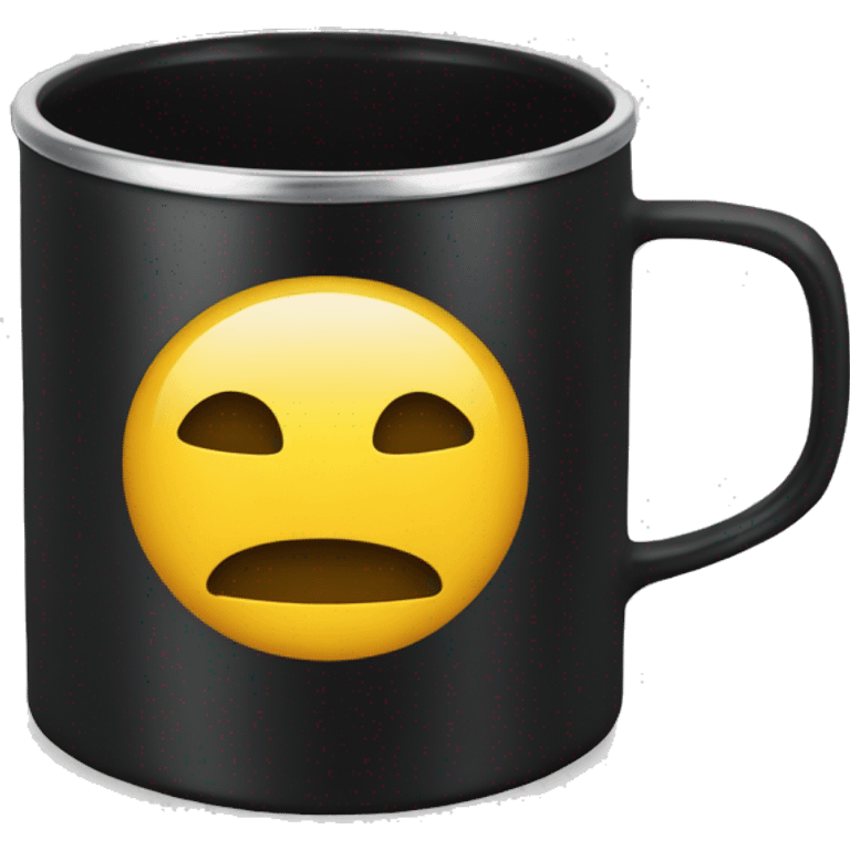 empty black enemalle metal mug emoji