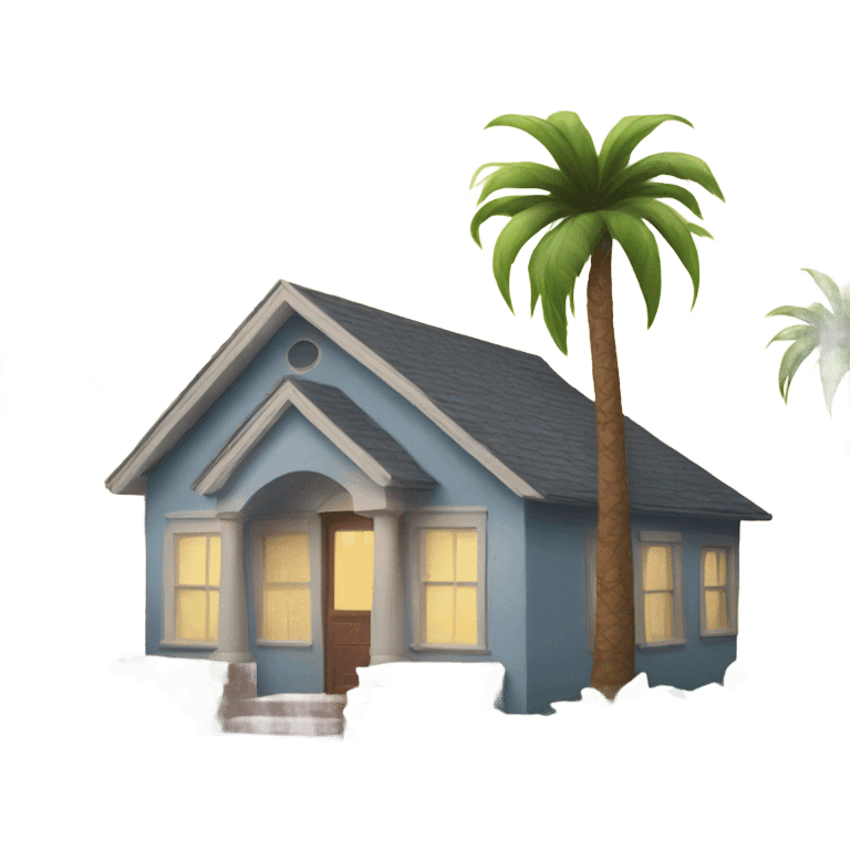 House with palm tree emoji