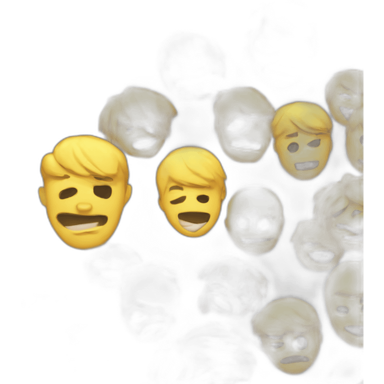 Robber, yellow skin and hair. Cartoon style emoji