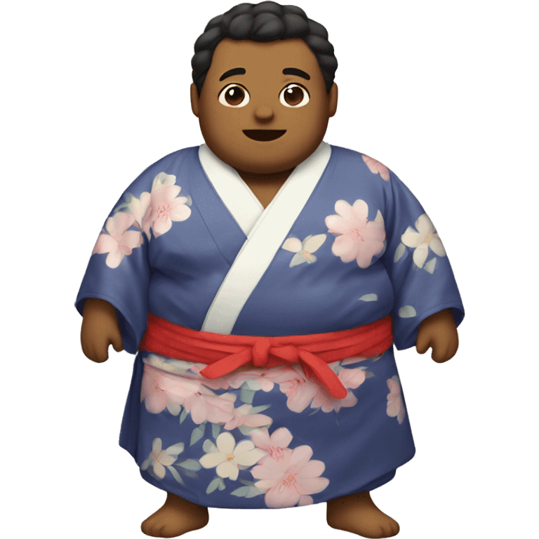 Fat boy in kimono  emoji