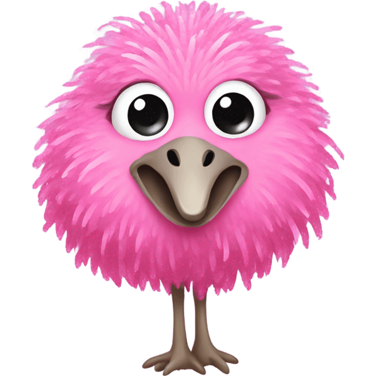 Pink full body ostrich with glitter  emoji