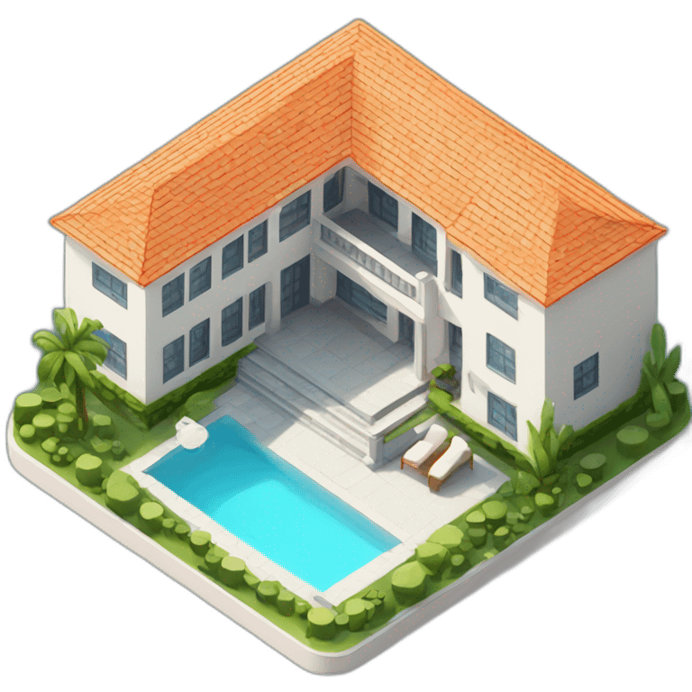 3d-isometric-Mansion-modern emoji