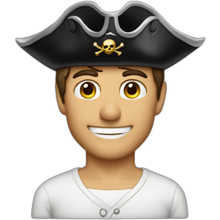 Tom Cruise with a pirate hat on his head emoji