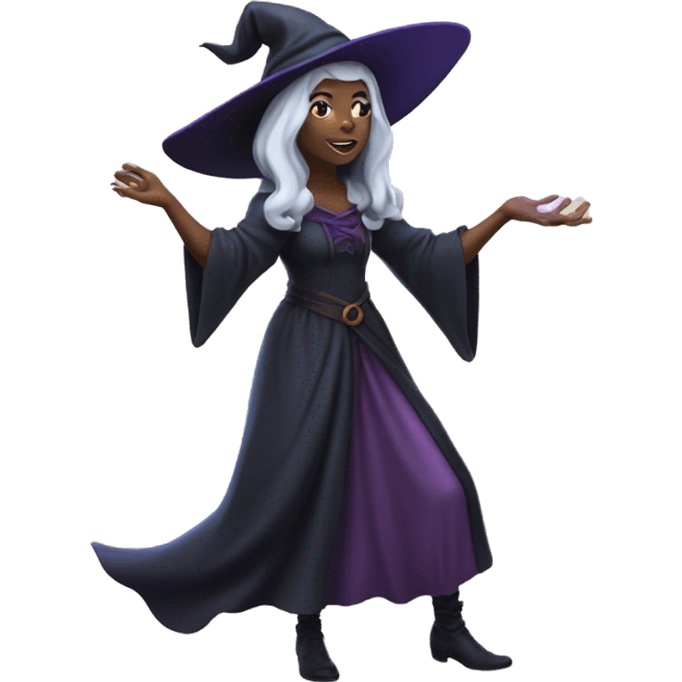 Fair skinned witch casting a spell emoji