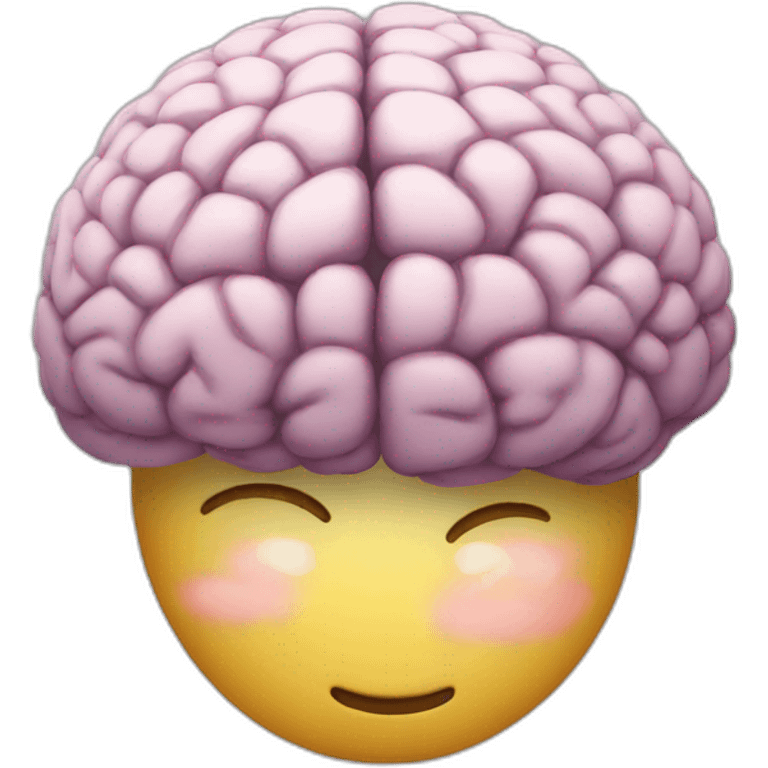 A Big brain in a bol emoji