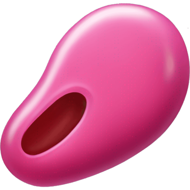 Kidney bean-shaped pink jelly emoji