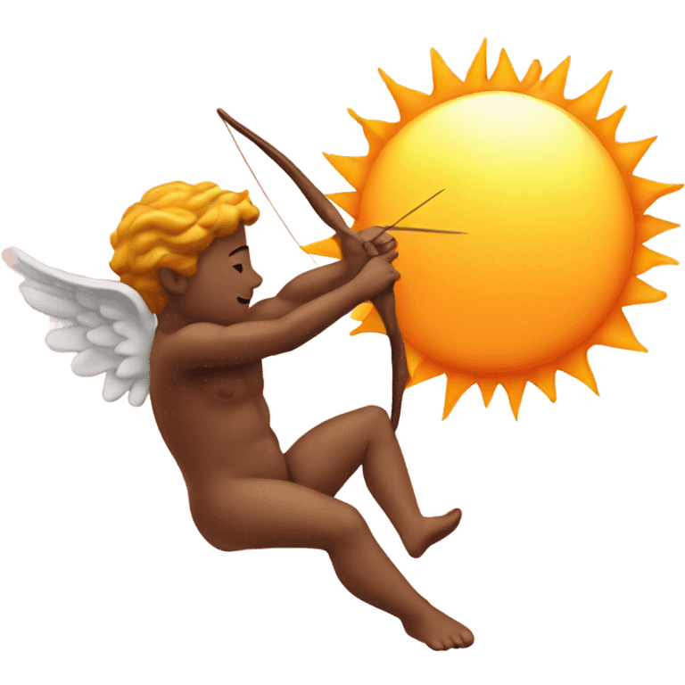 cupid hitting someone with the sun  emoji