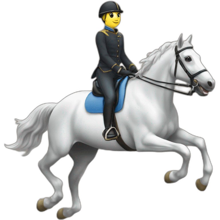 Cheval qui saute un oxer emoji