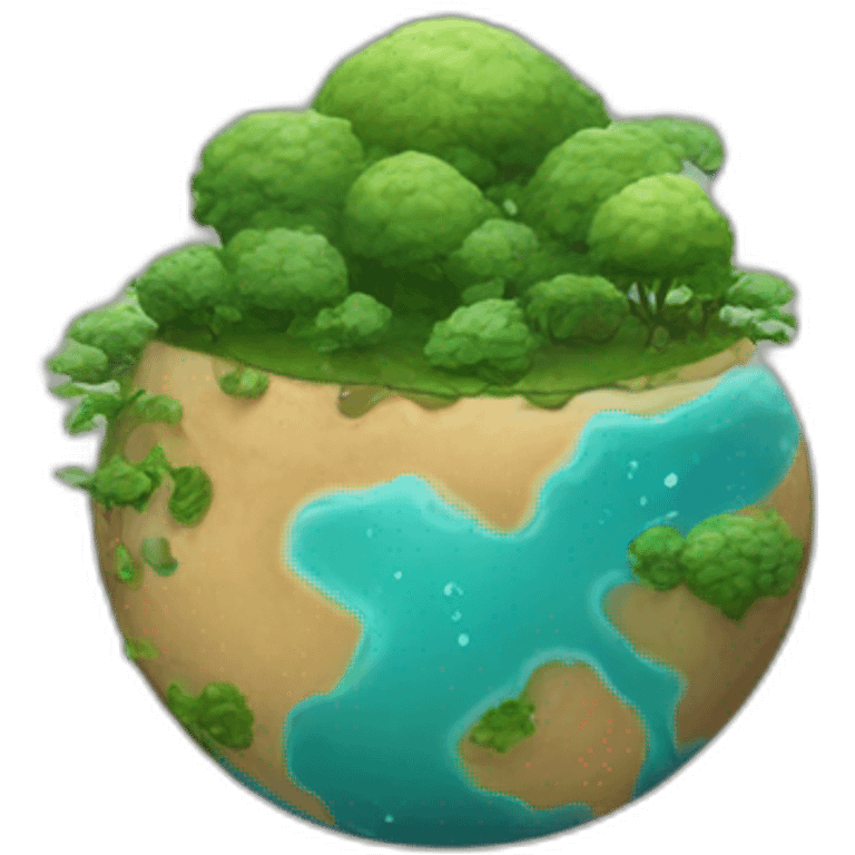 planeta terra com água emoji