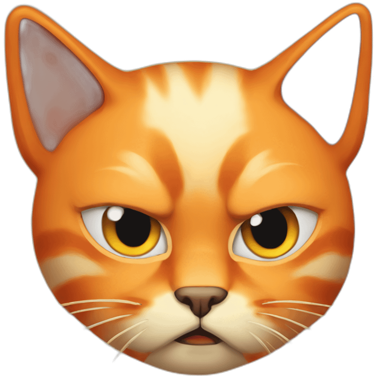 angry orange cat emoji