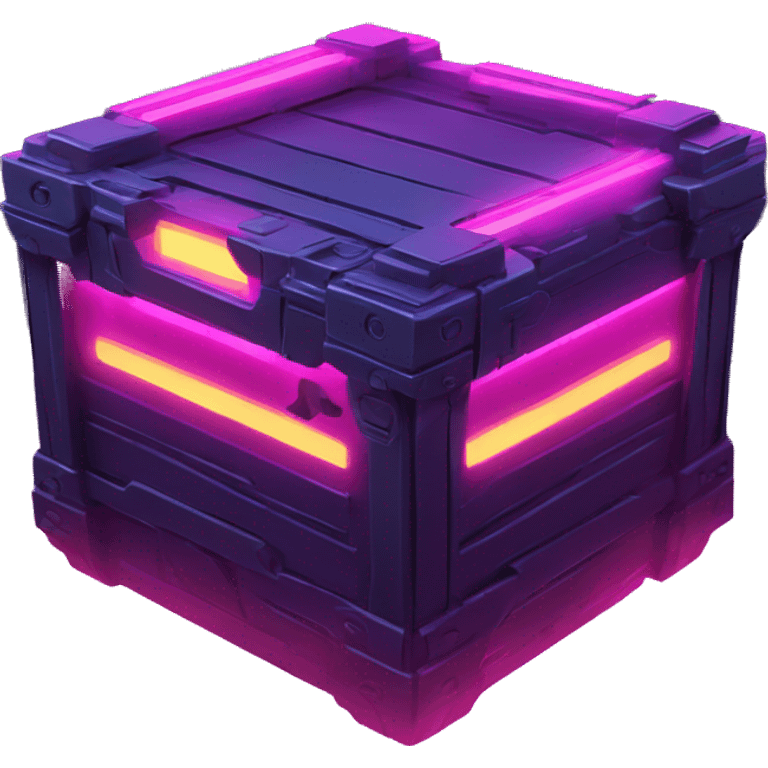 loot crate glowing neon emoji