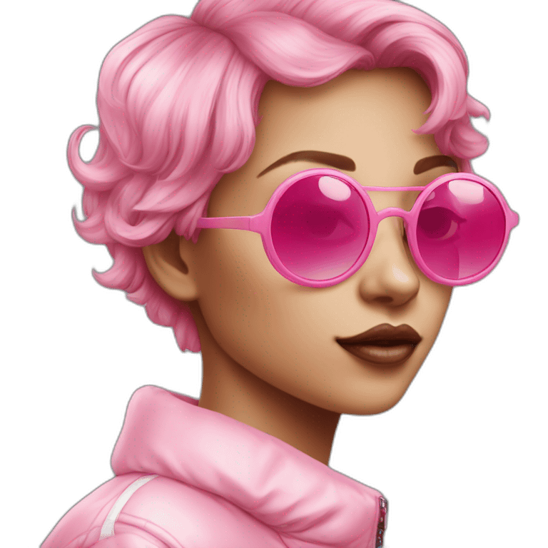 girl sunglasses shorthair bubble gum emoji