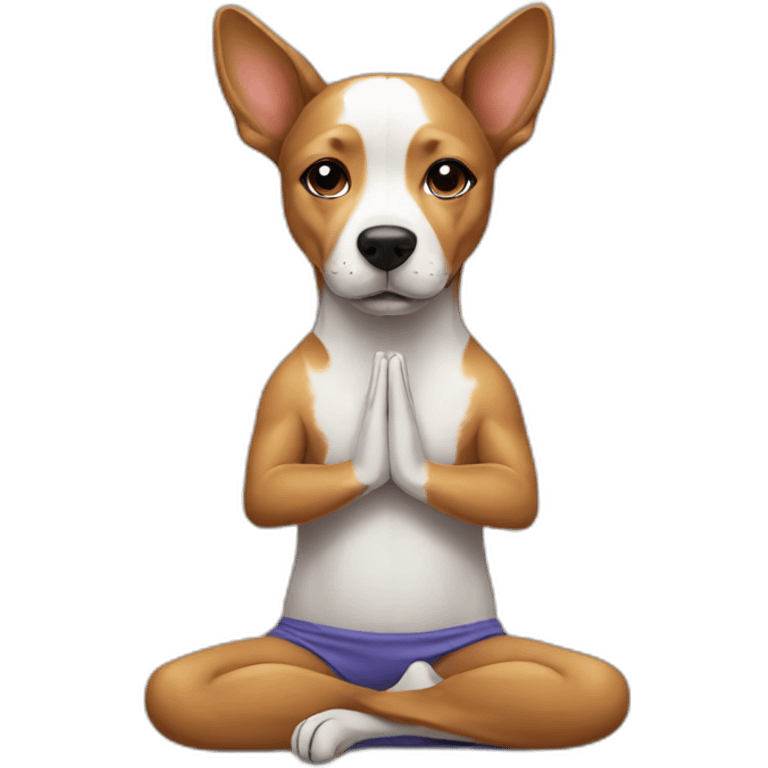 dog doing yoga emoji