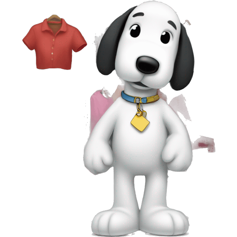 Snoopy shopping for clothes  emoji