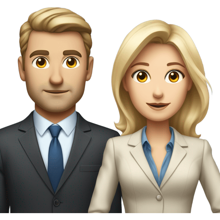 caucasian businessman and businesswoman emoji