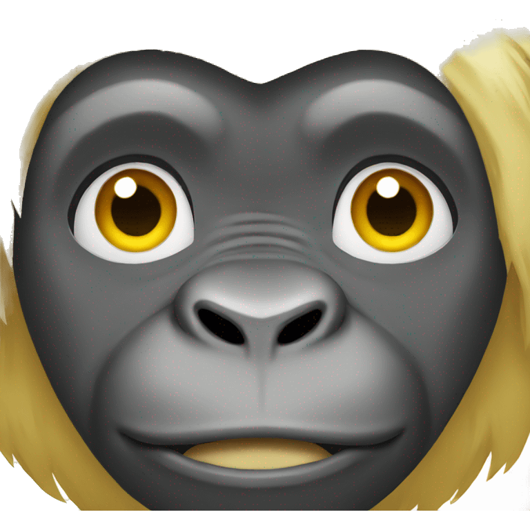 Gorilla with blonde hair emoji