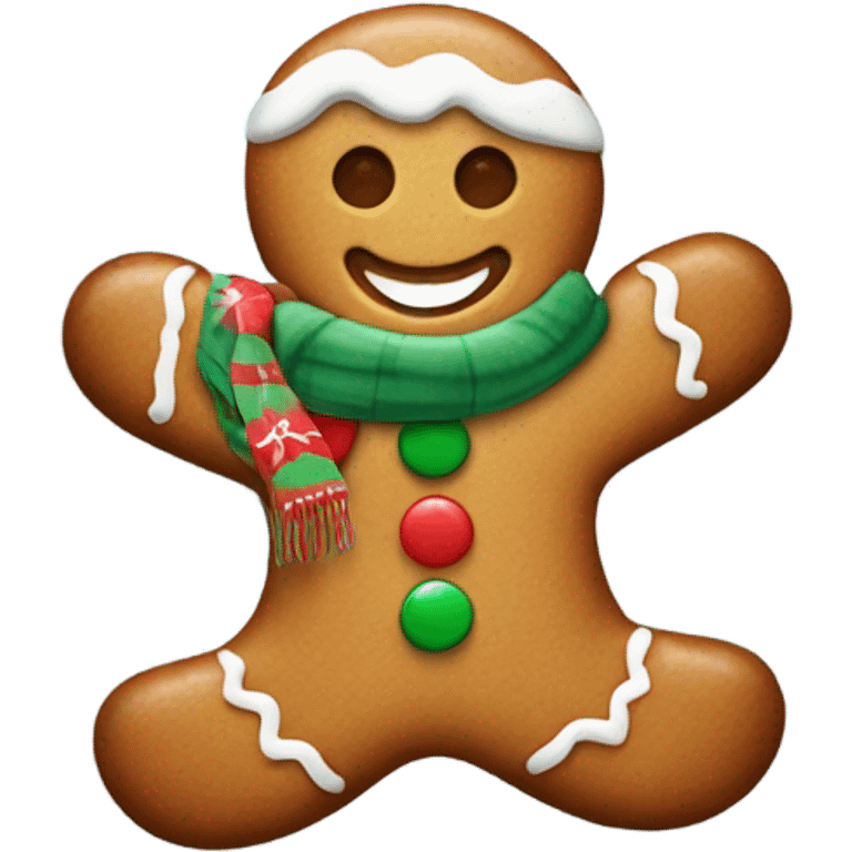 Gingerman with christmas emoji