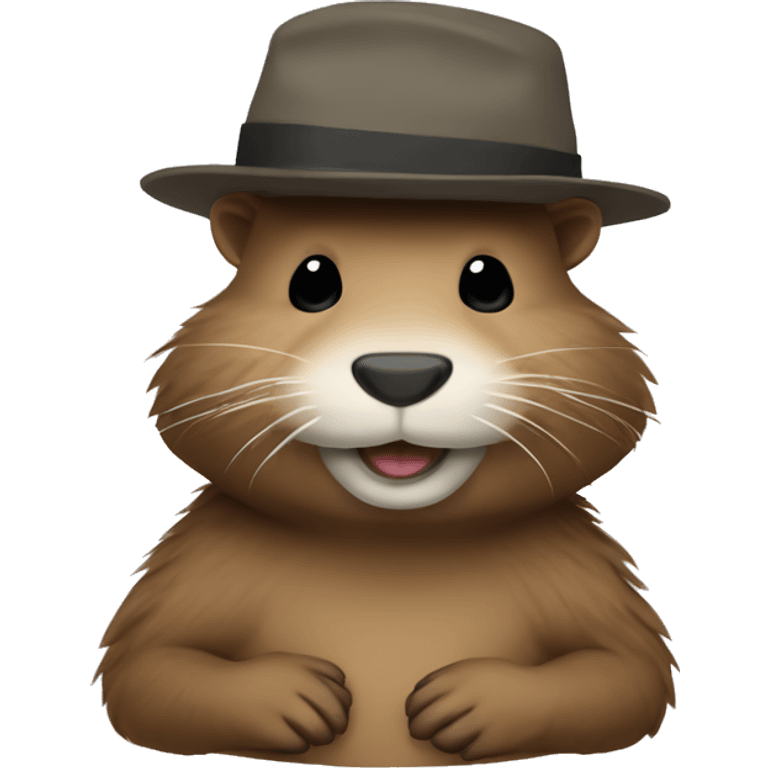 Nutria con un gorrito  emoji