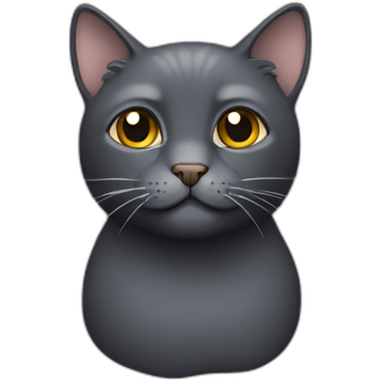 Old dark gray cat emoji