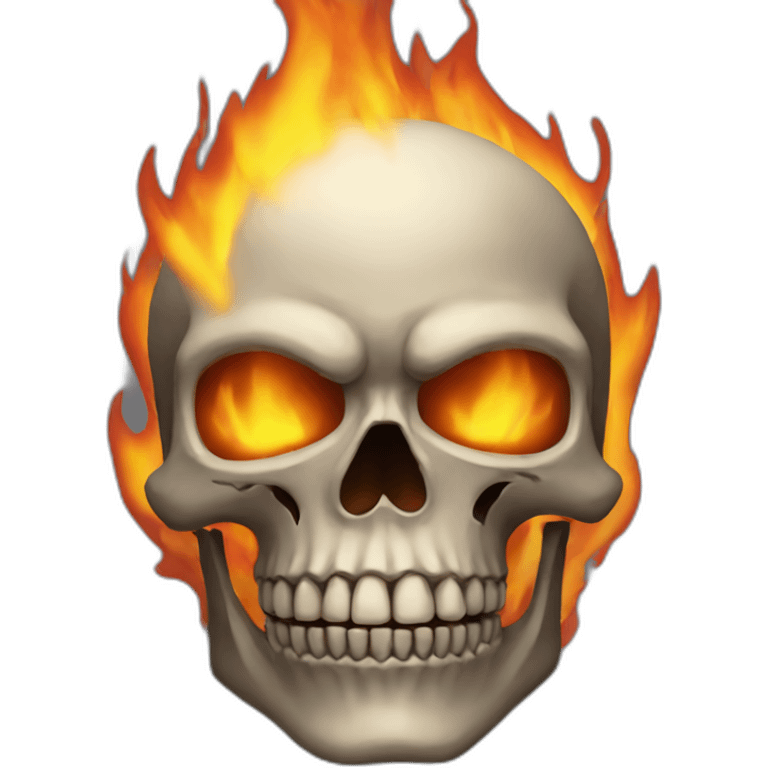 Fire skull emoji