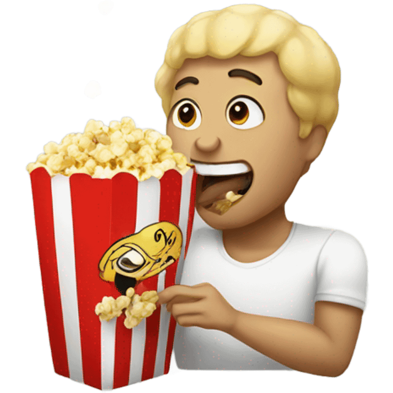 Eating popcorn emoji