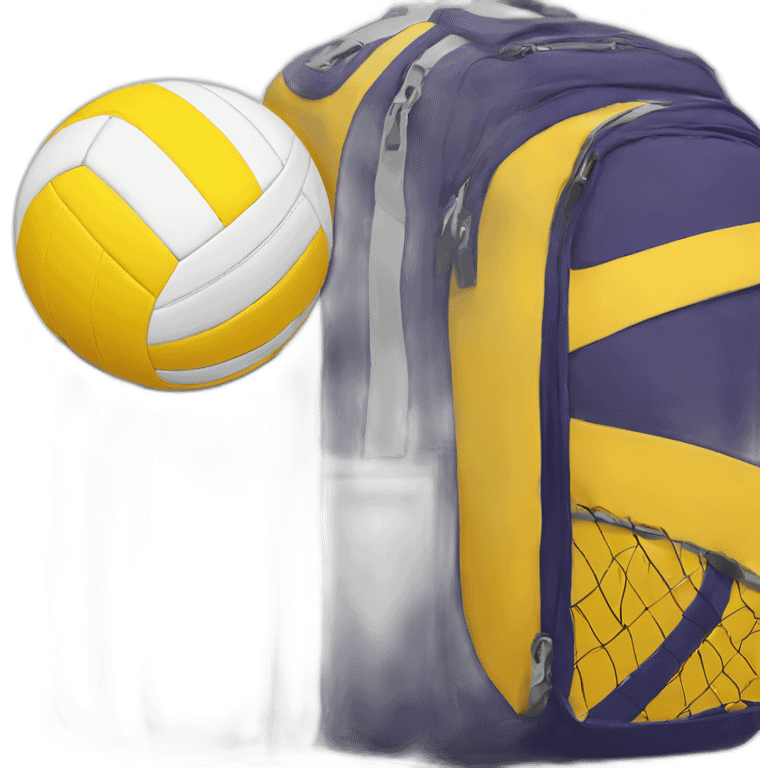 a volleyball bag called the volleyvoyager, include an airplane emoji