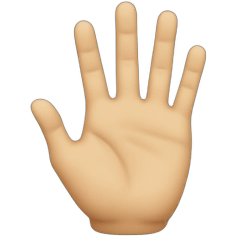 A hand with only the 4th finger raise emoji