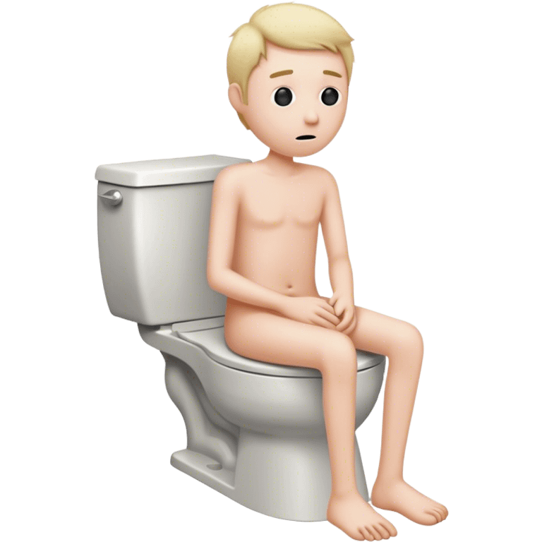 A stick man sitting on a toilet  emoji