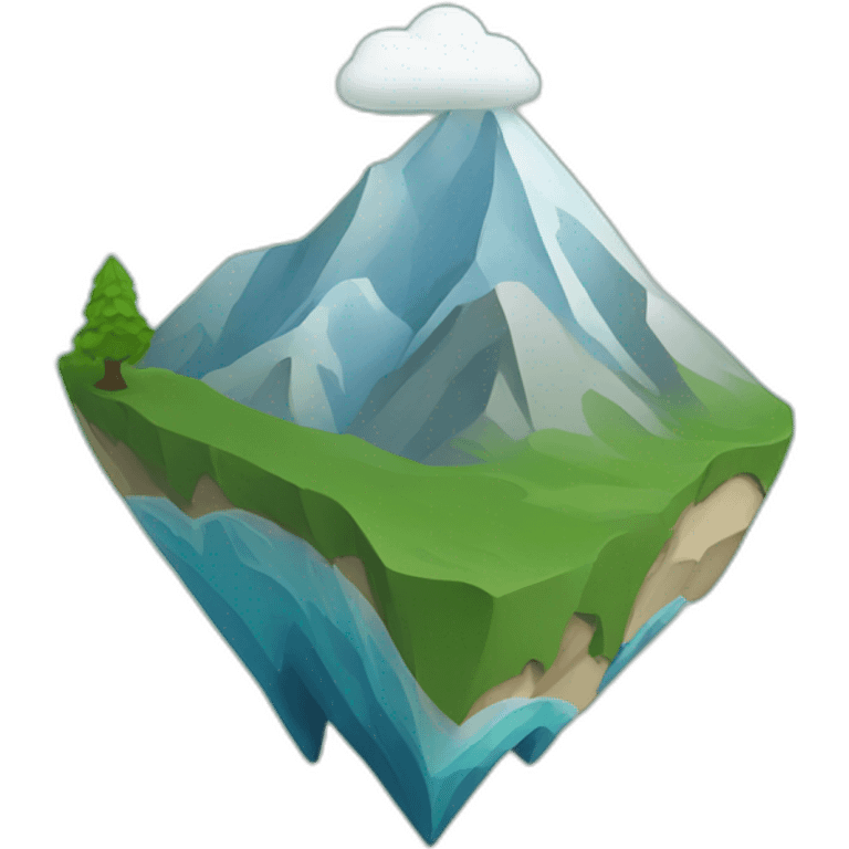 location pin with mountain inside emoji