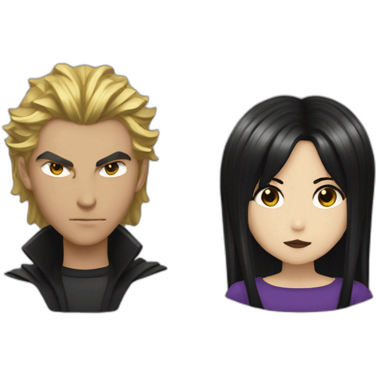 Dio brando and goth girl emoji