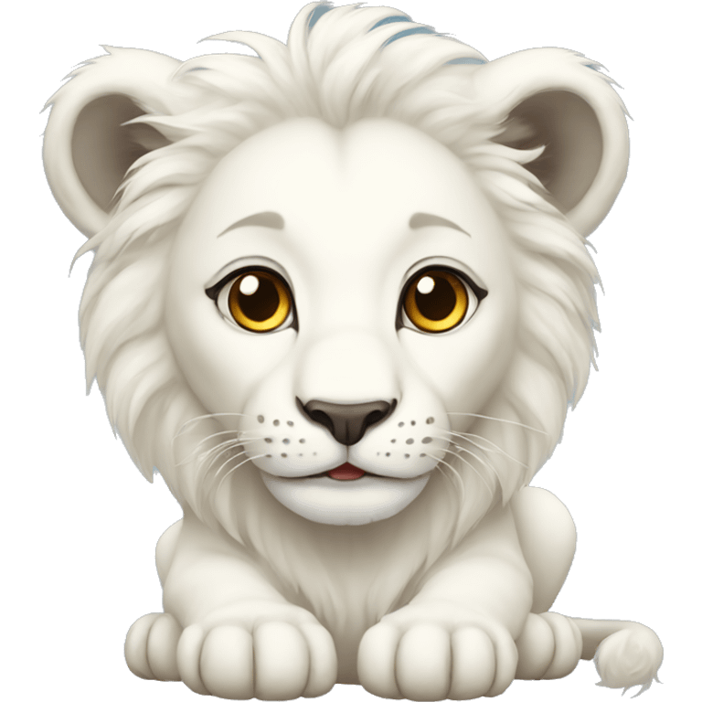 Baby white lion  emoji