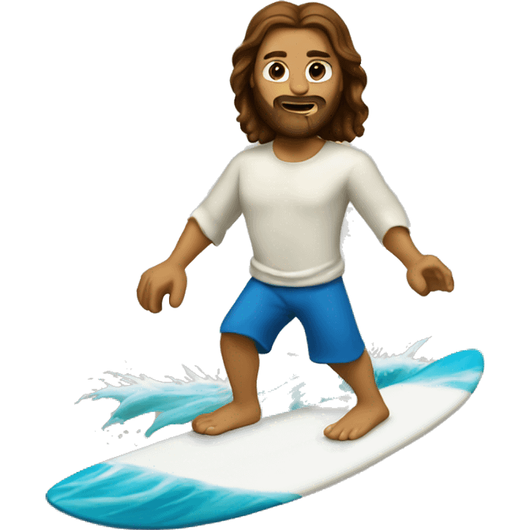 Jesus surfing emoji