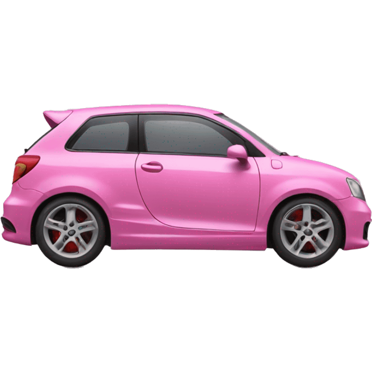 Car with pink hair emoji