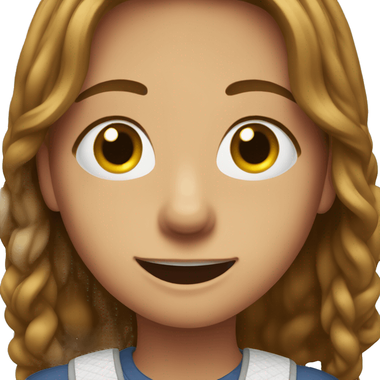 A brunnete with braces emoji