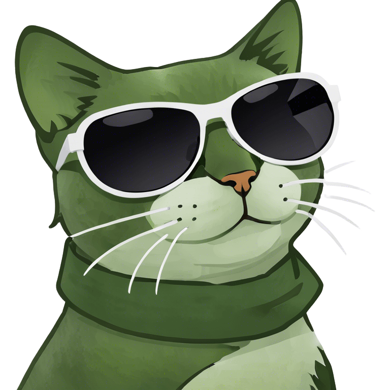 Cat with sunglasses emoji