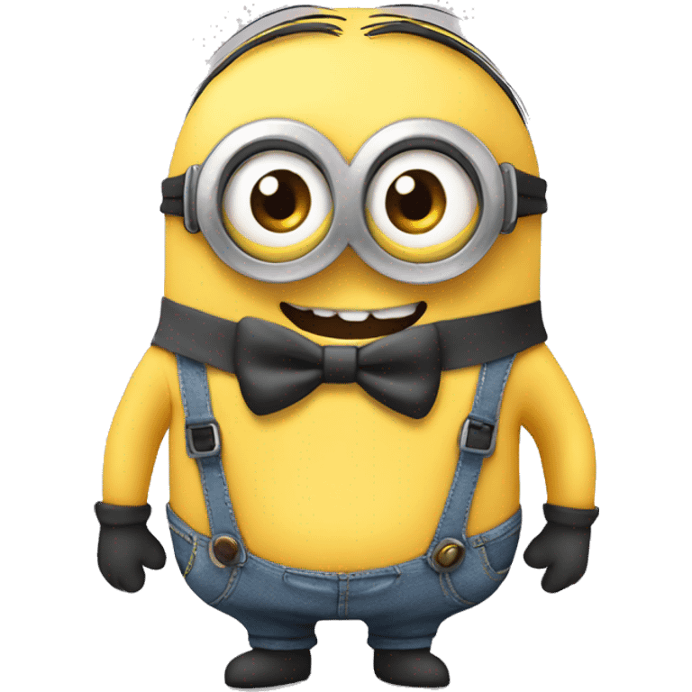 Cute minion with bow emoji