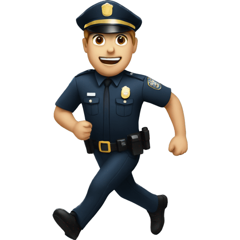 a cop running emoji