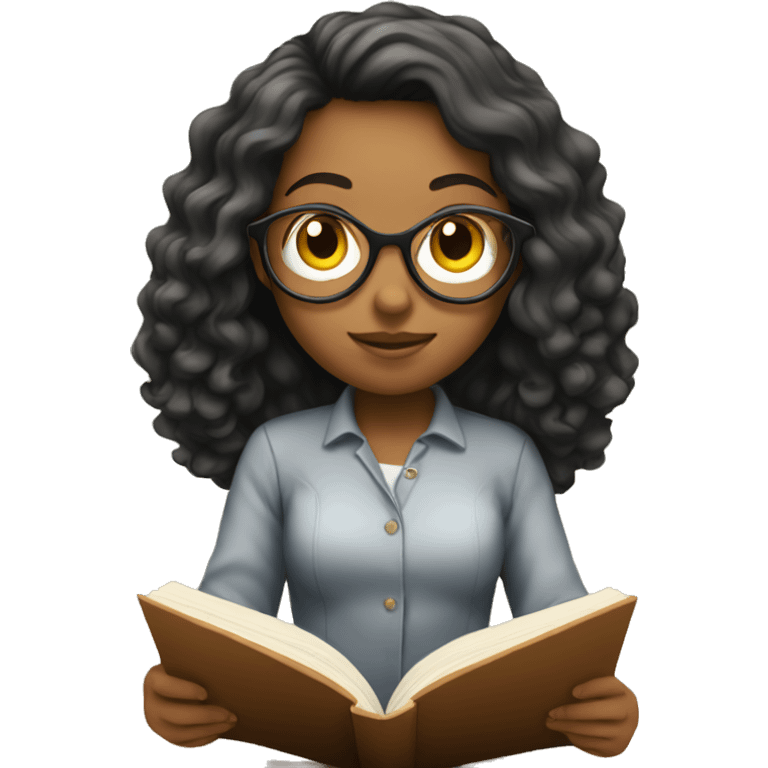 girl studying physics emoji