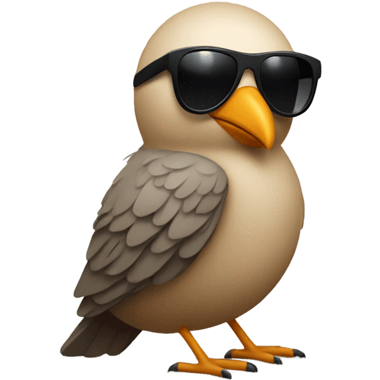 Bird with sunglasses emoji