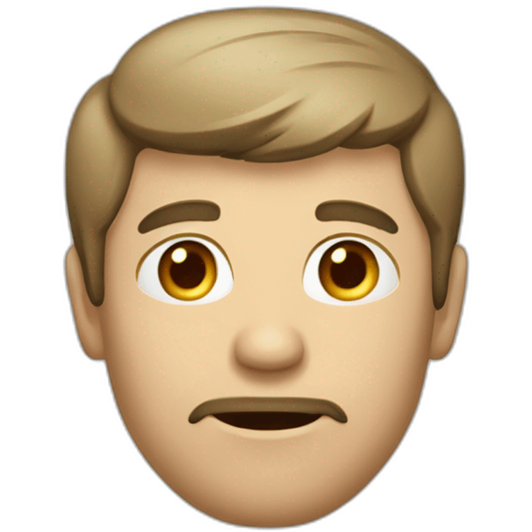 caucasian man with interrogative face emoji