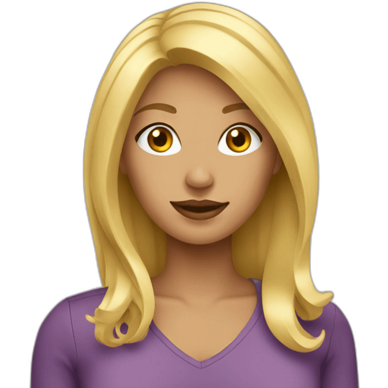 Femme blonde emoji