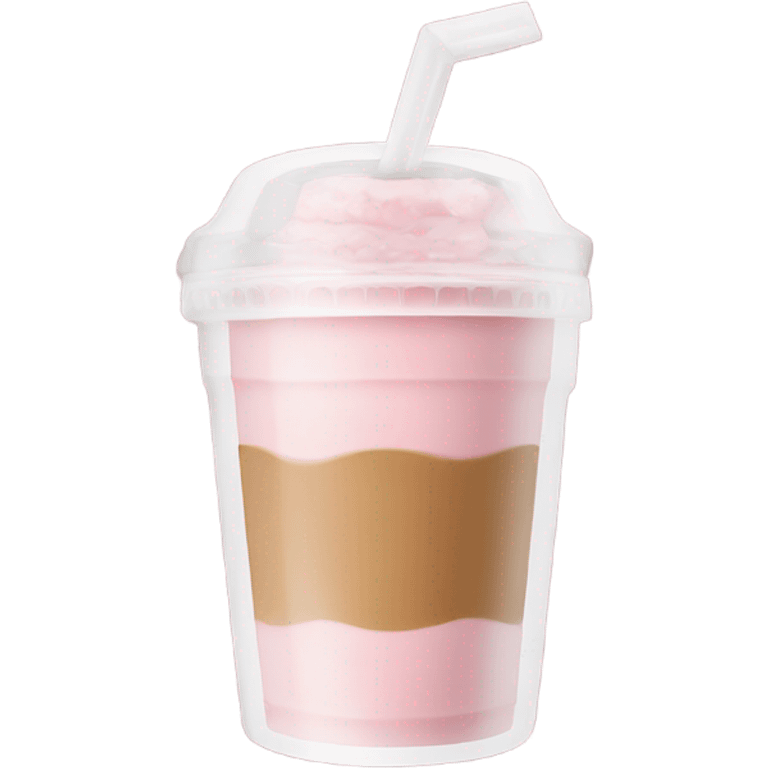 Light pink iced coffee cup emoji