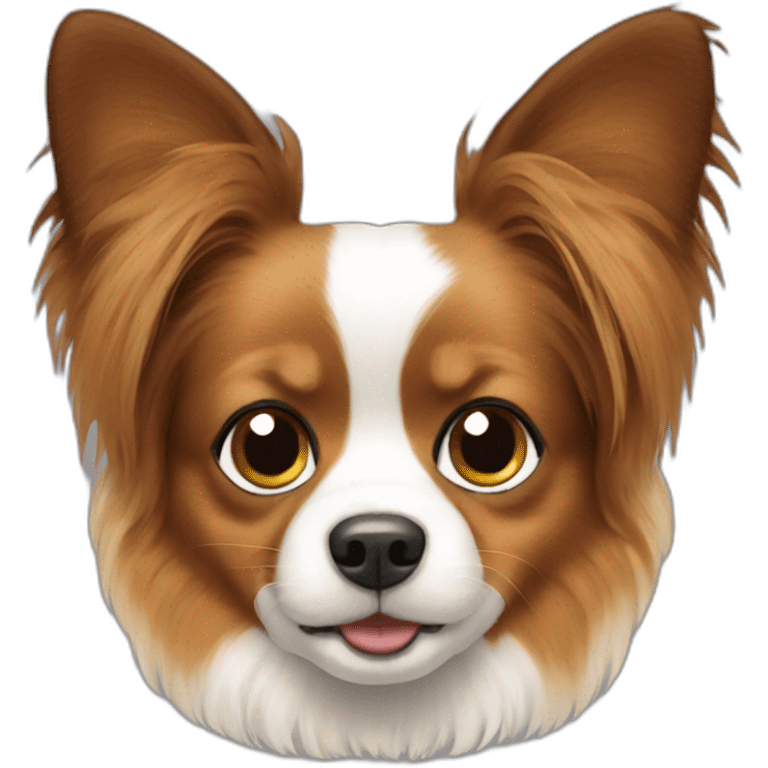 short hair papillon dog emoji