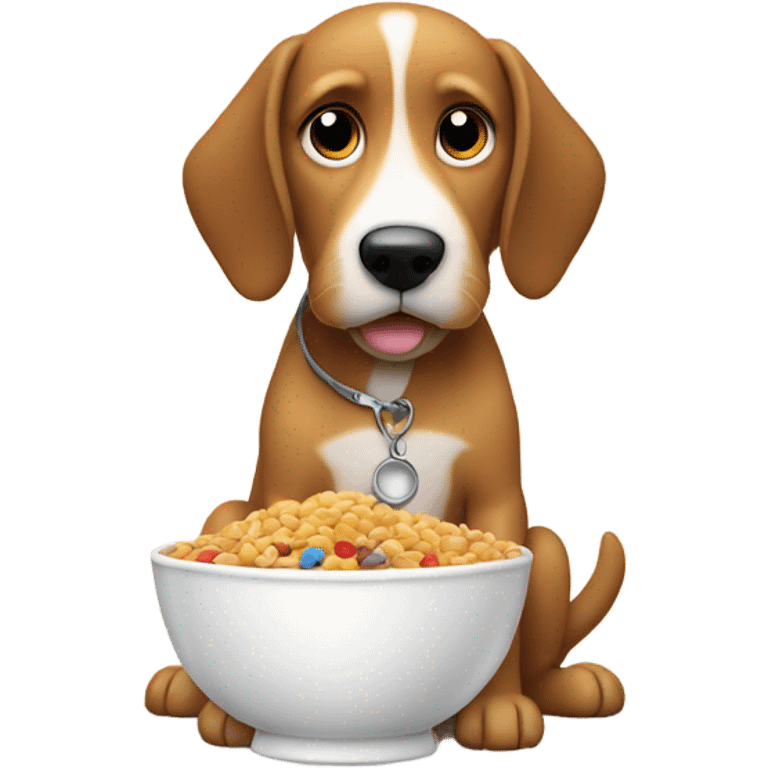 Dog eating cereal  emoji