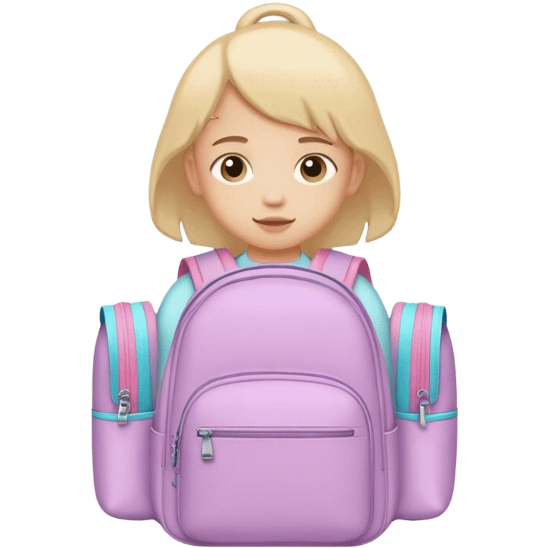 child with pastel backpack emoji