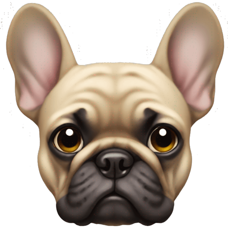 Scary frenchie emoji