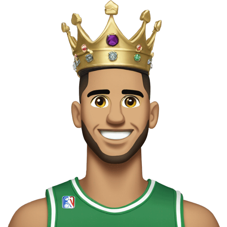 Jayson Tatum wearing a crown emoji