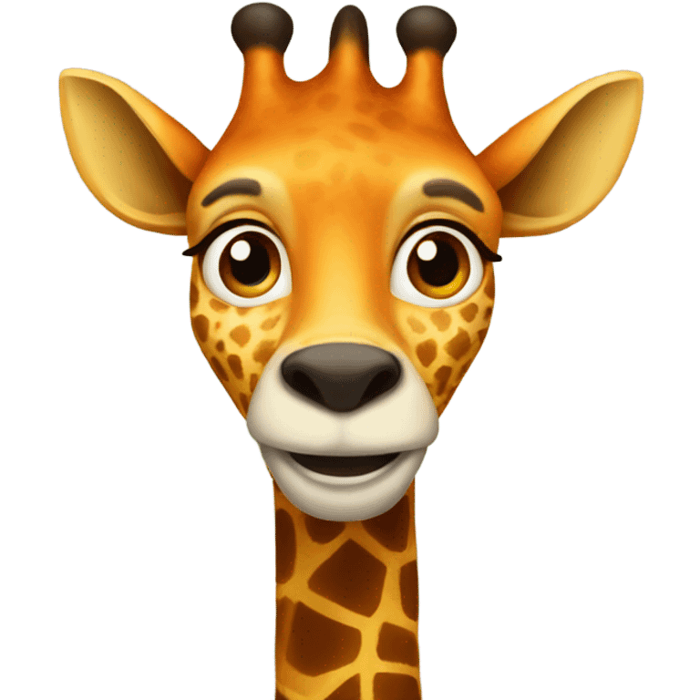 Jiraffe with fox face  emoji