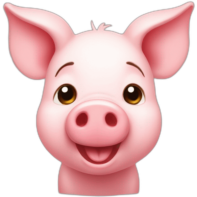 Funny piglet emoji